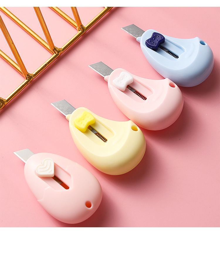 迷你随身小号美工刀拆快递小刀包裹开箱器纯色裁纸刀切割纸刀刀具