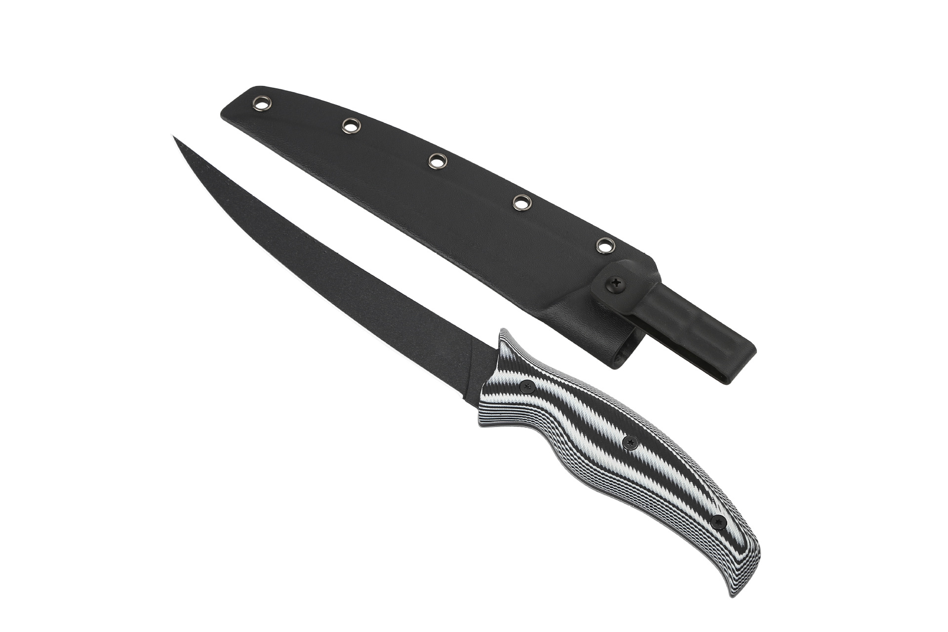 工厂现货直销钼钒钢材质户外渔刀片鱼刀剔骨刀带刀套户外垂钓用品