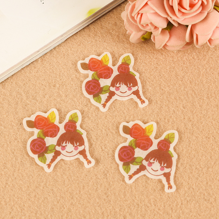 创意和纸贴纸 手账素材diy日记装饰贴画定制 不干胶标签邮费链接