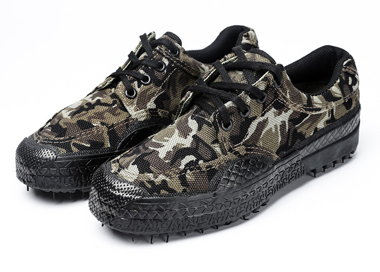 际华3539新式作训鞋军训慢跑马拉松跑步迷彩帆布鞋耐磨劳保解放鞋