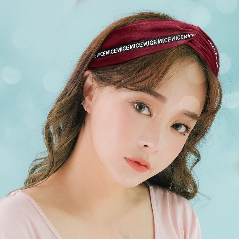 Japanese and Korean Cross Hair Band Lady Face Wash Mask Headband Sweet Personality Simple Mori Girl Wide-Brimmed Headband Head Accessories