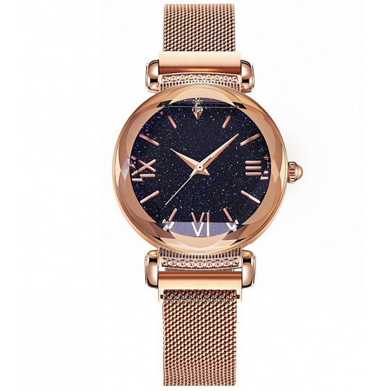 Best-Seller on Douyin Wholesale Women's Starry Quartz Watch Magnet Strap Cross-Border Watch 10 Yuan Stall Supply