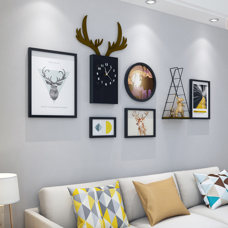 客厅装饰画沙发背景墙画免打孔卧室餐厅墙面装饰墙壁挂画饭厅壁画