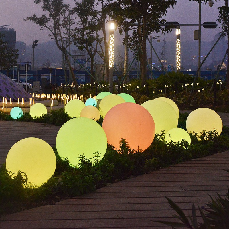 太阳能滚塑球灯 滚塑球灯 pe滚塑球灯 太阳能户外草坪灯