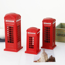 外贸 电话亭储蓄罐 复古桌面摆件英国旅游纪念工艺品创意拍摄道具