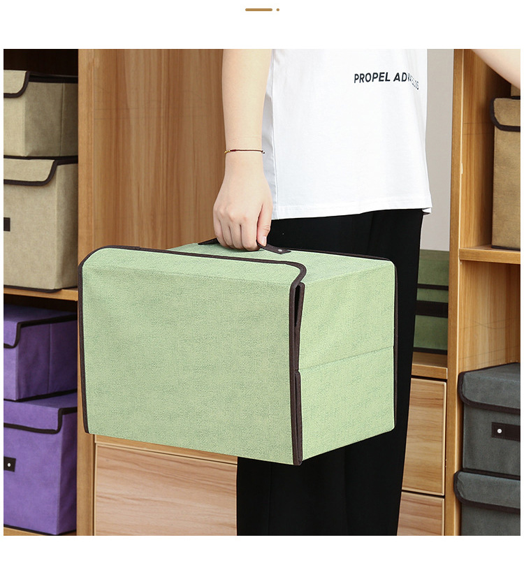 居家布艺可折叠收纳箱宿舍内物收纳盒多用无纺布防尘整理箱两件套