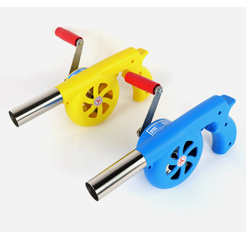 户外家用手摇手动鼓风机野炊烧烤助燃生火工具吹风机大号升级款