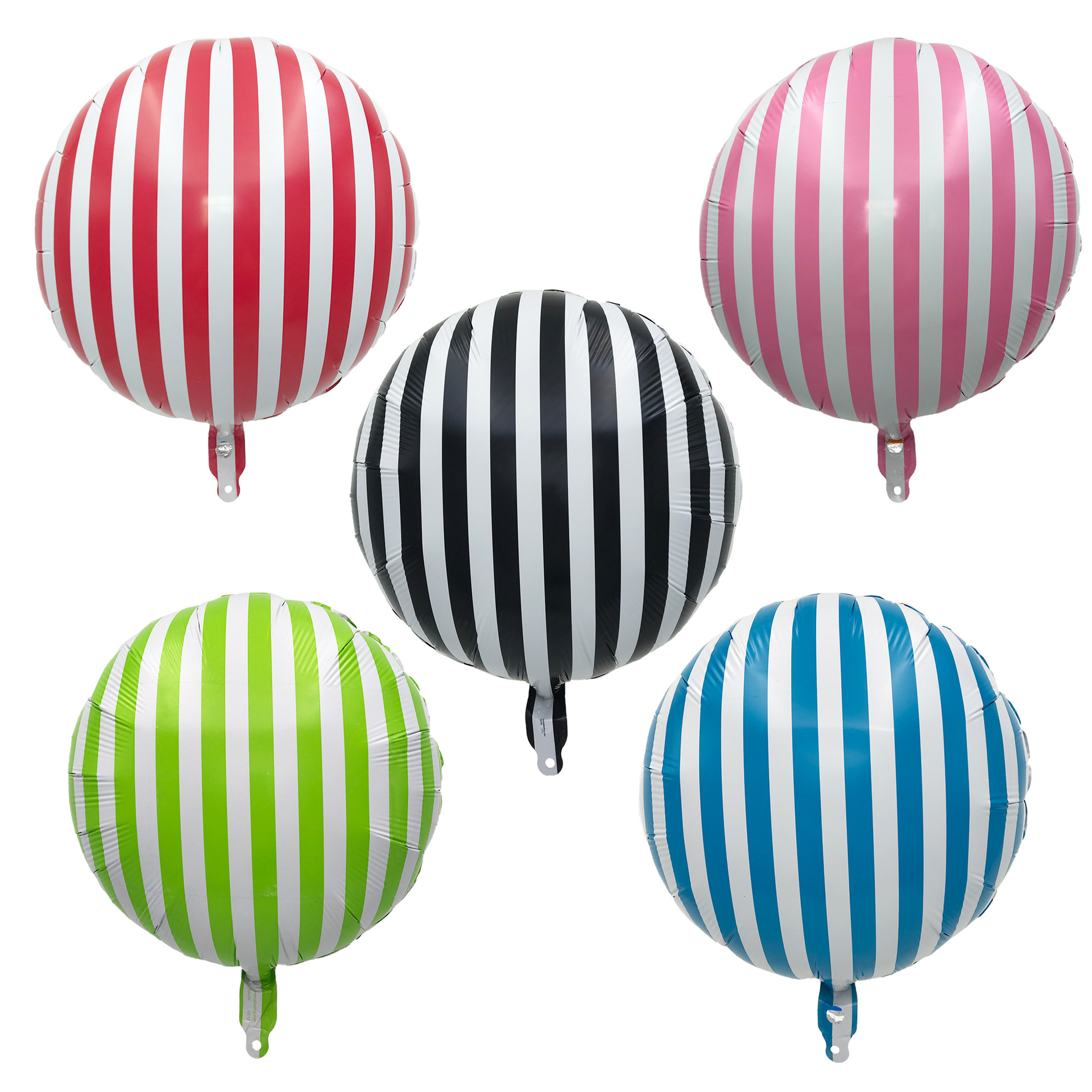 条纹铝膜气球 糖果条纹铝模球 工厂品质