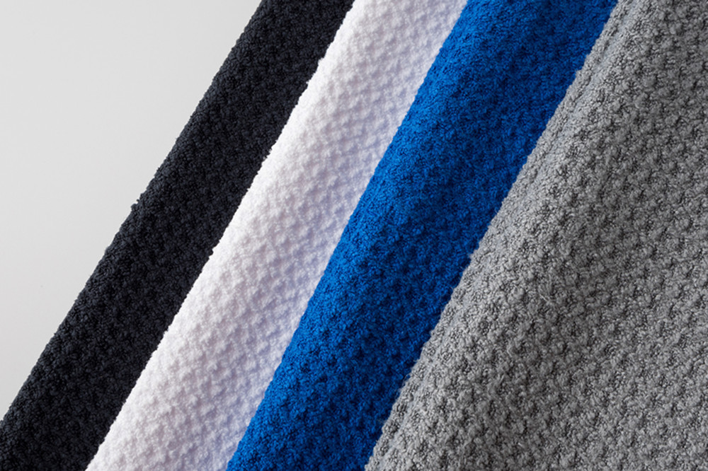 厂家供应纤维华夫格运动印花毛巾logo定制三折高尔夫毛巾