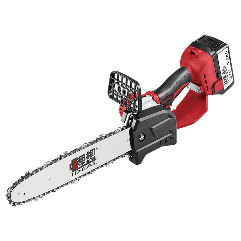 锂电充电式电链锯电动单手锯家用小型伐木锯户外手持修枝电锯
