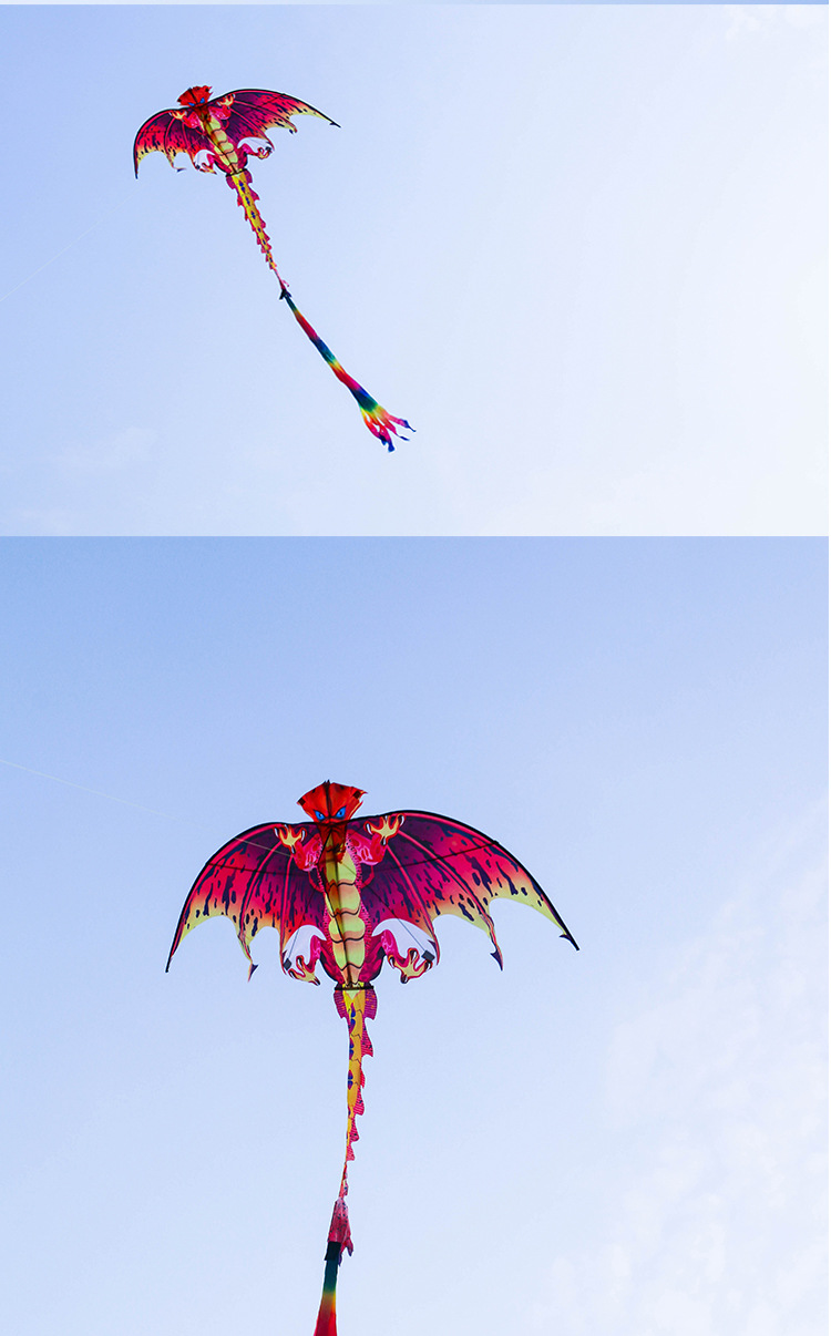 新款潍坊翼龙恐龙风筝长尾儿童卡通微风易飞大型成人大人专用线轮