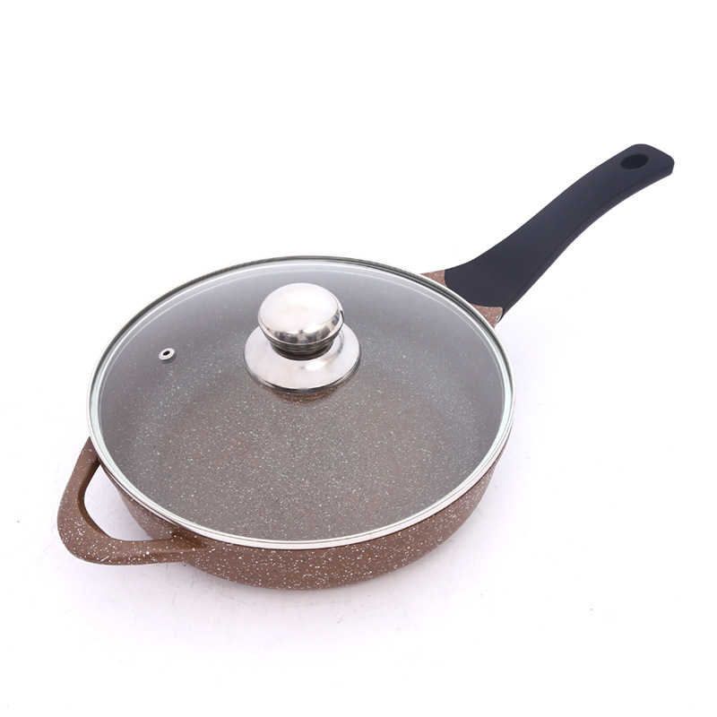 Household Medical Stone Flat Frying Pan Steak Thickened Omelette Non-Stick Pan Small Gas Stove Induction Cooker Universal