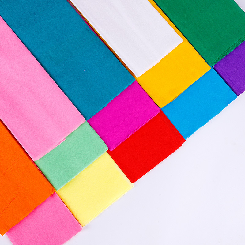 皱纹纸 手工材料纸彩色手揉纸儿童diy手搓纸玫瑰花手揉纸褶皱纸