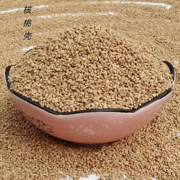 厂家批发核桃壳 研磨抛光水净化助滤剂油田堵漏滤油吸附用核桃壳