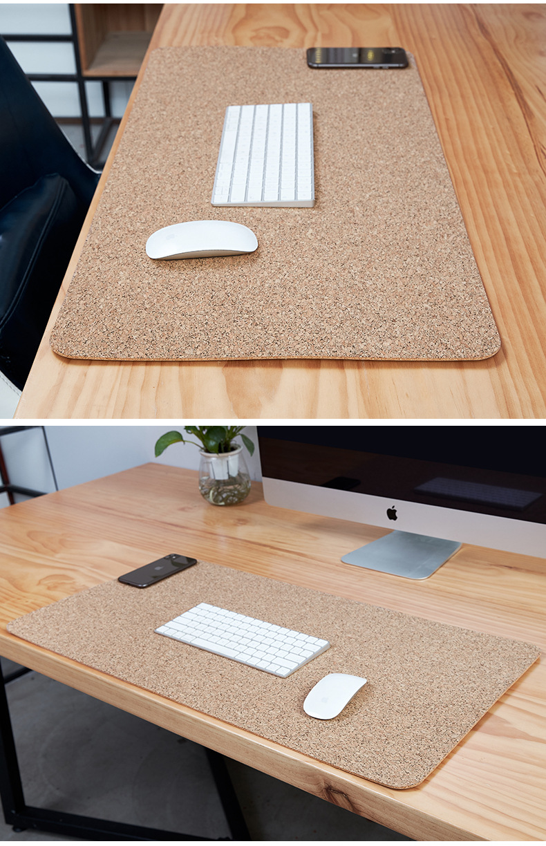 软木鼠标垫大号 办公电脑键盘写字书桌垫mouse pad工厂礼品可定制