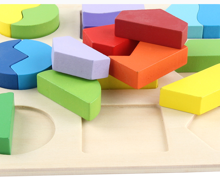 大号儿童益智拼图拼板几何形状配对嵌板积木手抓板玩具厂家批发