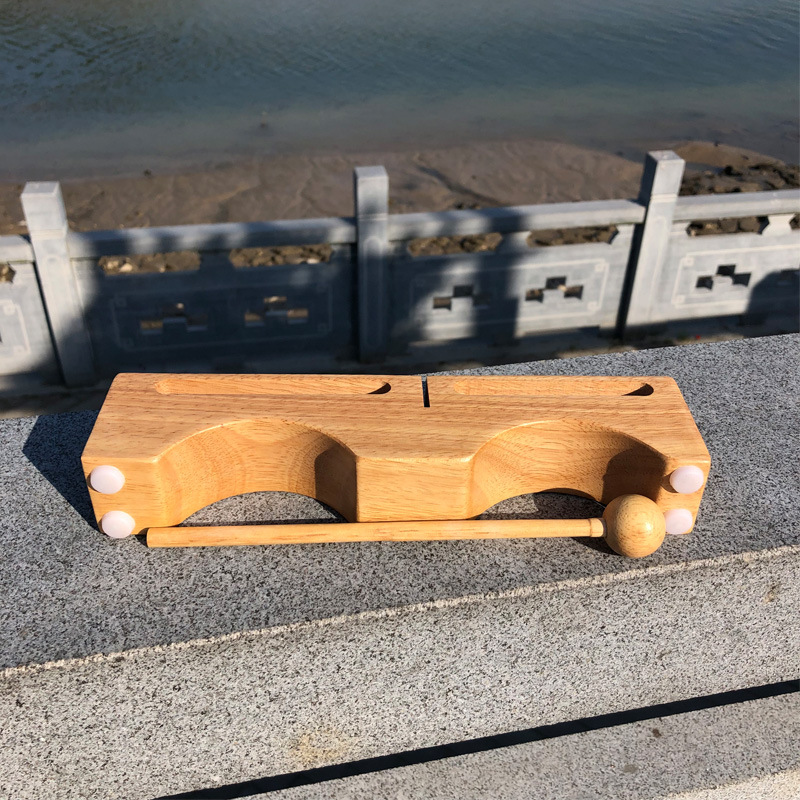 精品奥尔夫打击乐器 大号橡木木枕 木质梆子高低音梆子 一件代发