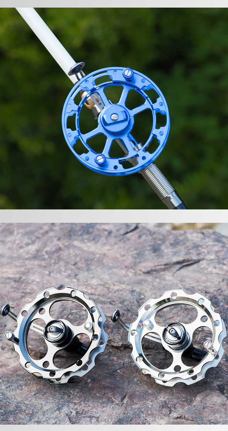 猎渔王渔具批发bg105风火轮金属渔轮渔线轮手拨轮八卦轮锚鱼轮