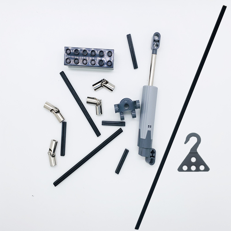 兼容乐高积木moc改装配件碳纤维十字轴合金万向节推杆配重块批发