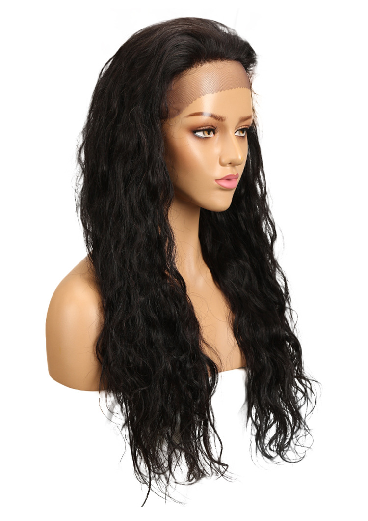 亚马逊热款 印度发长卷发头套女 13*4蕾丝lace瑞贝卡真人假发跨境