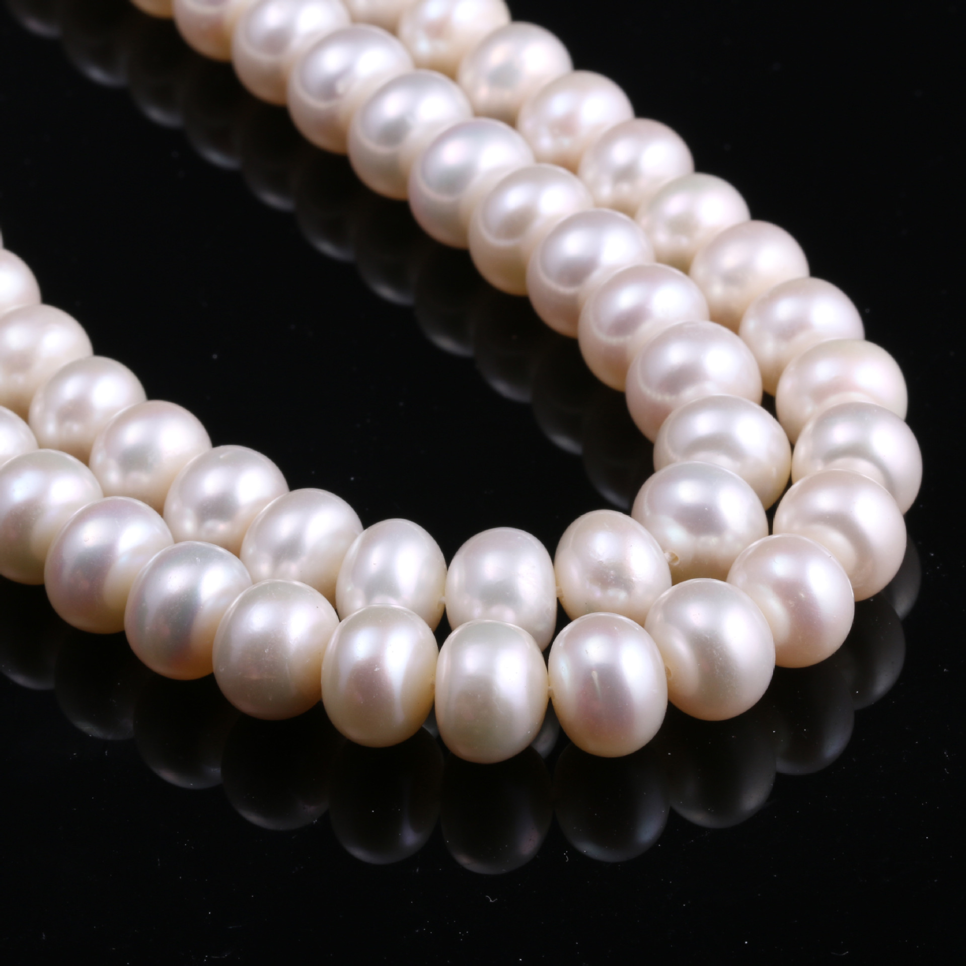 天然淡水9-10mm四面光珍珠串珠 用于diy饰品配件手工珠宝制作批发