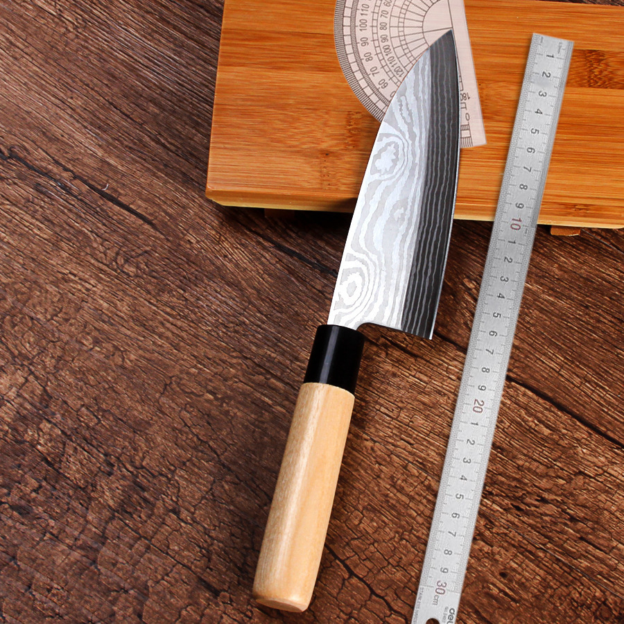 大马士革纹刀白鹭料理三文鱼刺身刀日式寿司刀厨刀鱼头刀阳江厂家