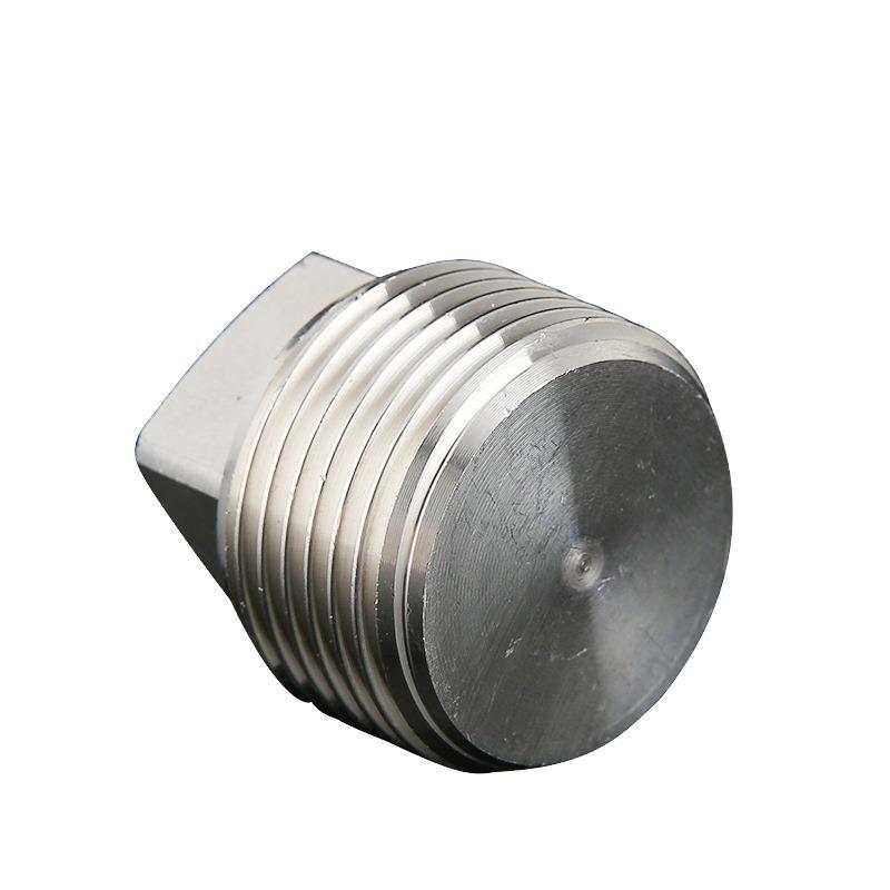 304/316l不锈钢外四角锻造实心堵头 四方高压闷头 管堵2分4分6分