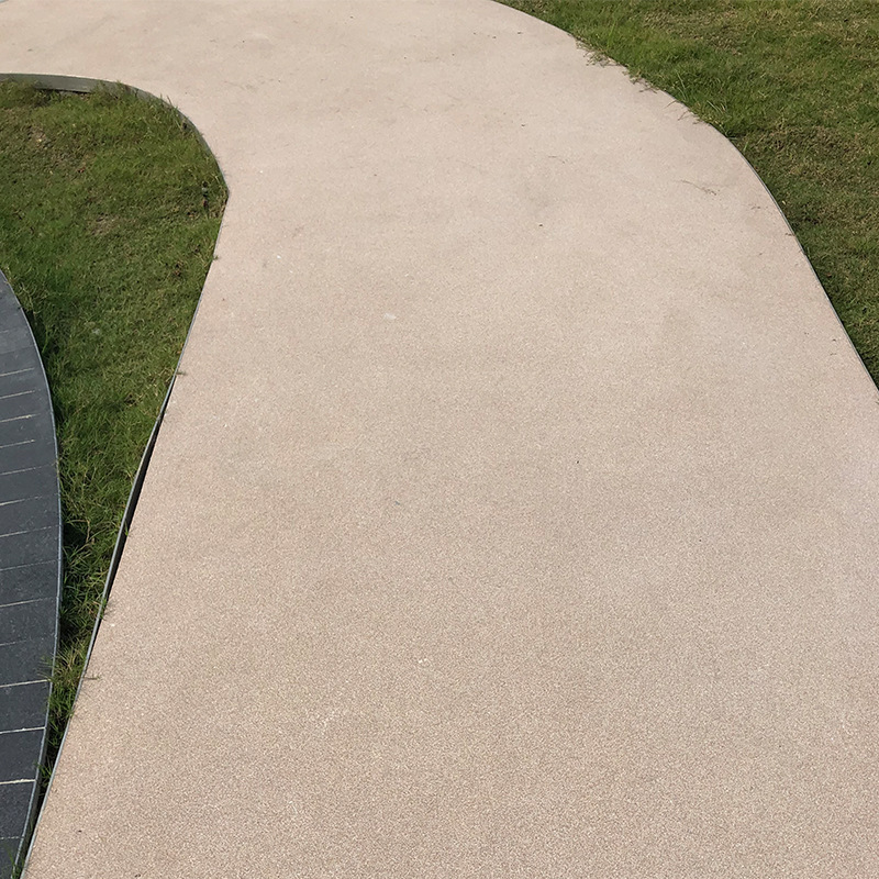 厂家供应彩色砂基透水艺术地坪 承接强固耐磨粘胶石施工