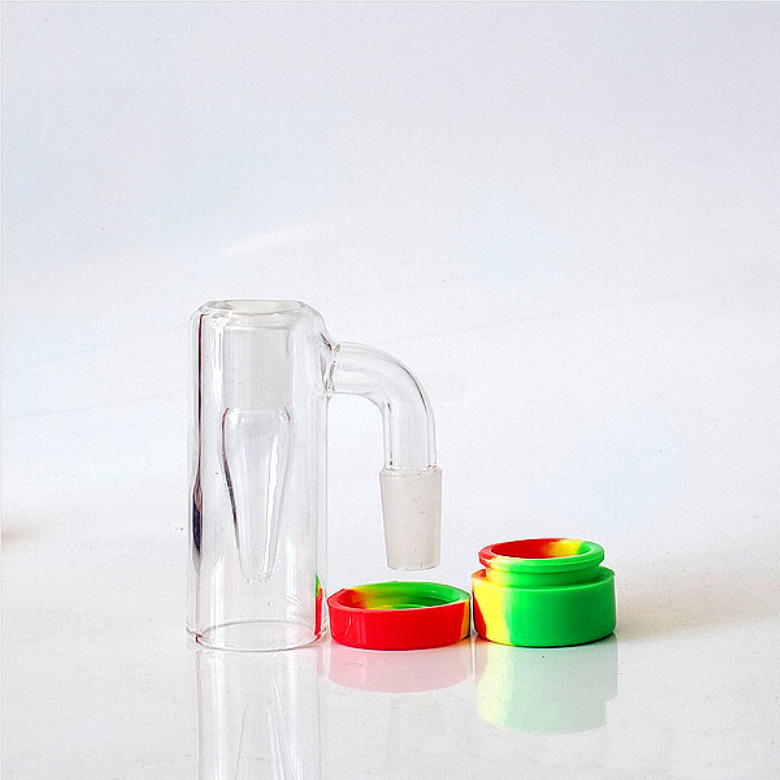 厂家货源玻璃烟枪配件 玻璃硅胶水烟集油器 水烟烟具配件