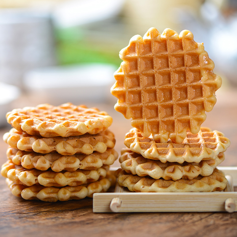 喜多蛋黄煎饼500g办公休闲小点心糕点薄脆鸡蛋早餐搭档