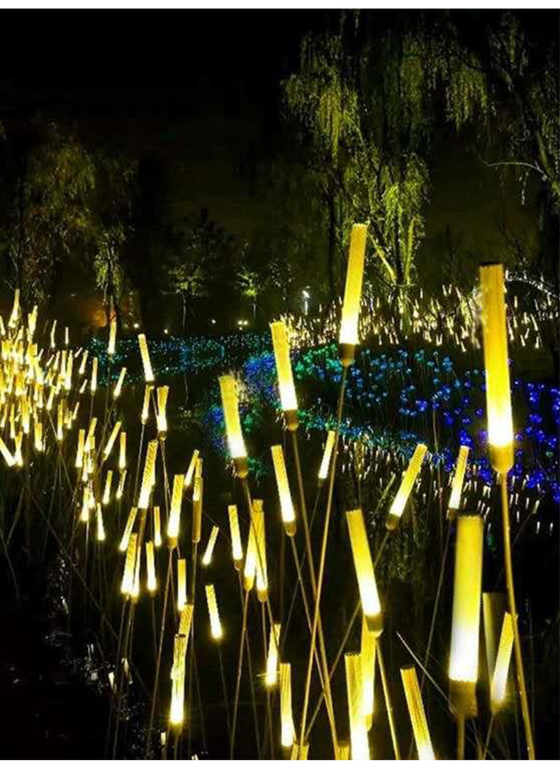 led发光芦苇灯亚克力磨砂棒气泡芦苇灯户外防水景观灯插地草坪灯