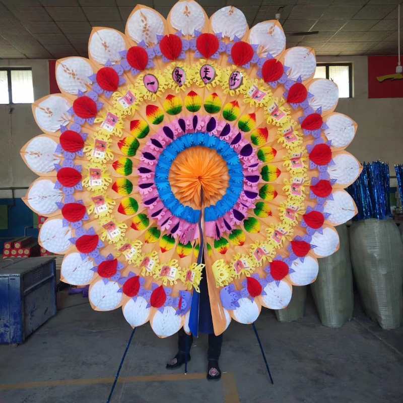 8米亮花圈 祭祀白事用品殡仪馆纸扎楼房2米/2.2米花圈