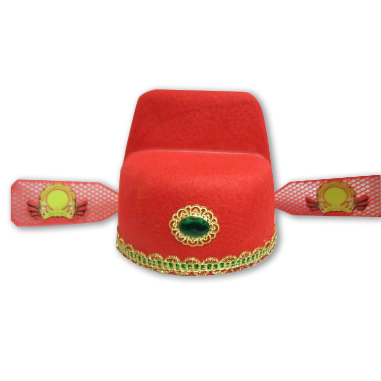 状元帽成人儿童状元帽古装戏剧道具景区表演新郎帽乌沙状元帽