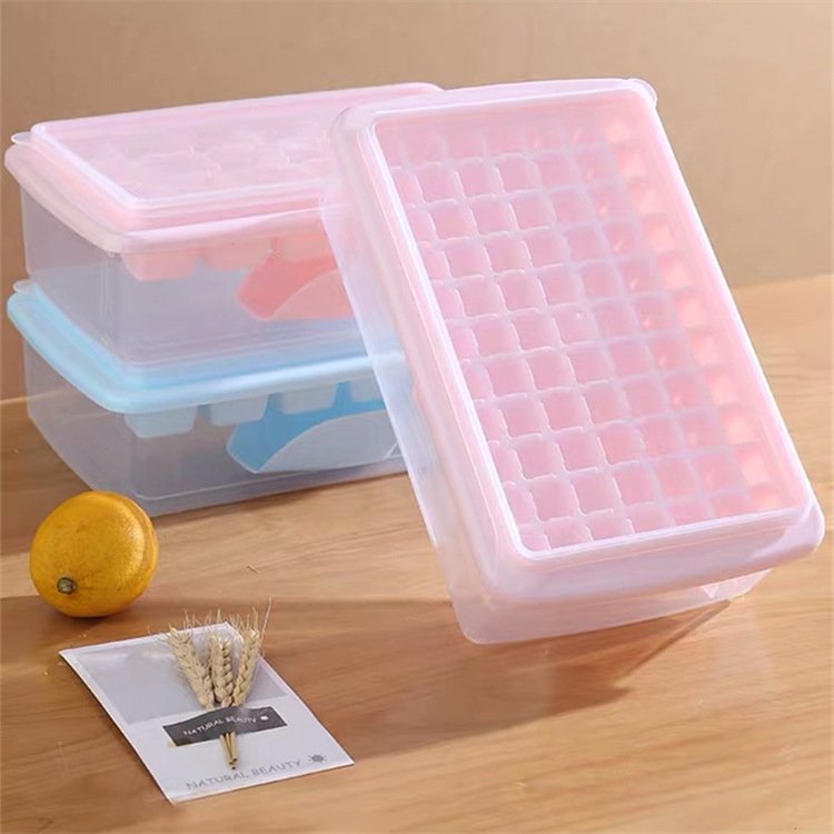 Creative Simple Household Ice Tray Mold Refrigerator Ice Box Square Ice Cube Homemade Ice Storage Box 0755-3