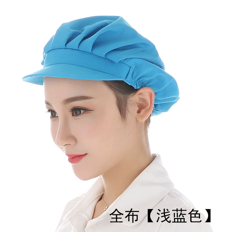 工作帽子厨师帽女厨房餐饮车间食品厂网帽包头防尘卫生食堂