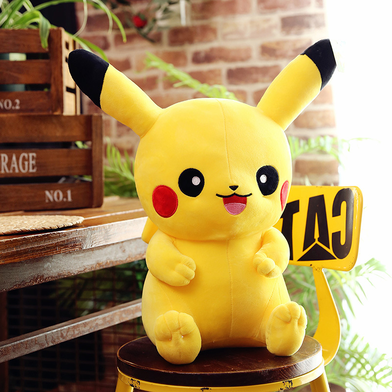 创意坐版皮卡丘毛绒玩具神奇宝贝公仔抓机娃娃布偶包邮定制logo