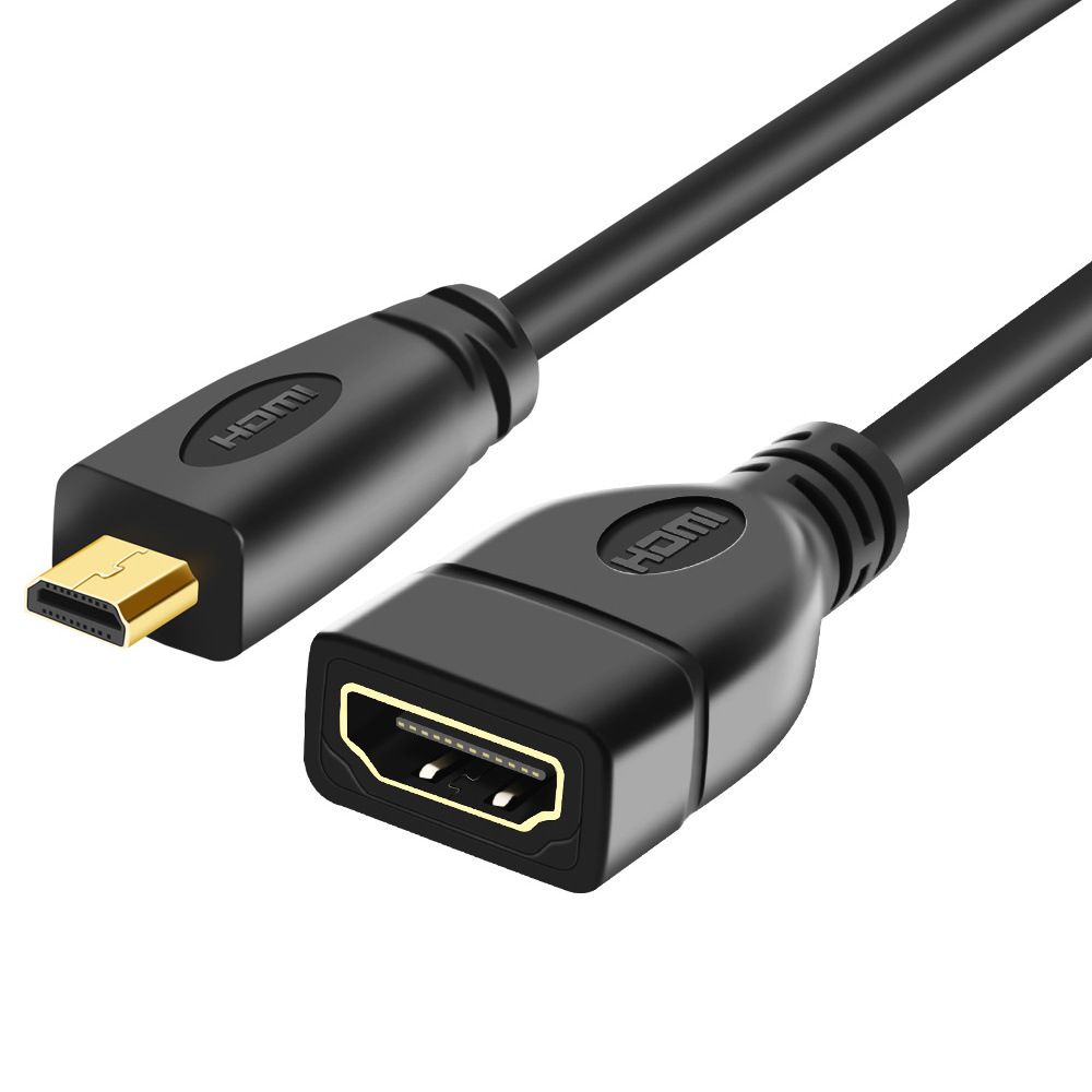 micro to hdmi母高清连接线micro转hdmi相机笔记本电视同屏转接线