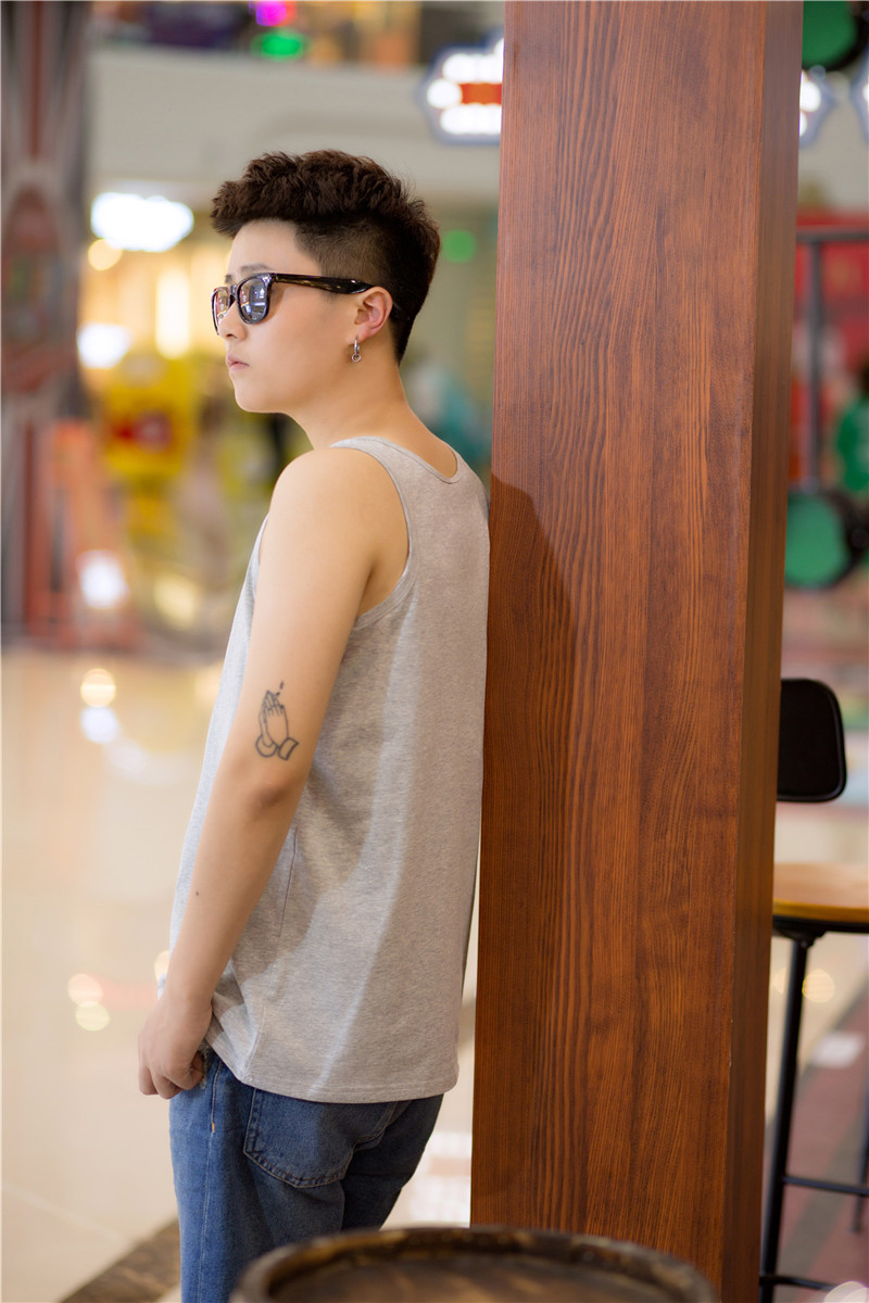 批发新品les帅tt束胸背心长款舒适棉外穿束胸平胸内衣束胸衣les