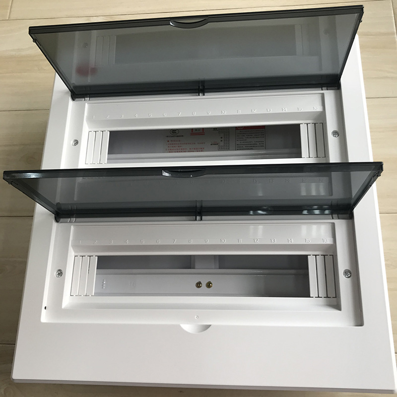 双层透明面板户内箱 塑料配电箱照明箱户内住宅强电箱开关箱