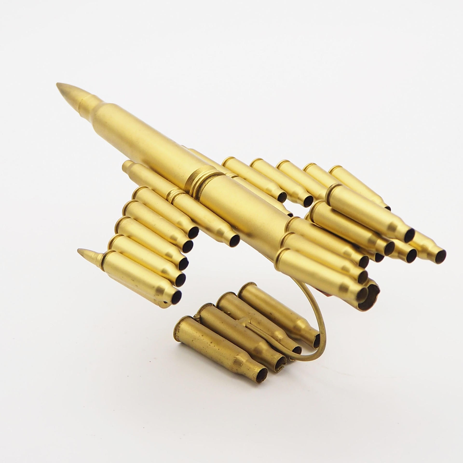 弹壳飞机模型 二节腾飞飞机 子弹壳飞机摆件 弹壳工艺品摆件批发