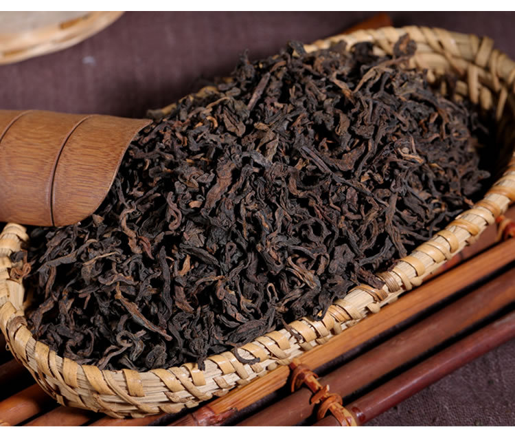 中粮中茶牌六堡茶6166广西梧州陈年窖藏黑茶一级散茶叶箩筐装250g