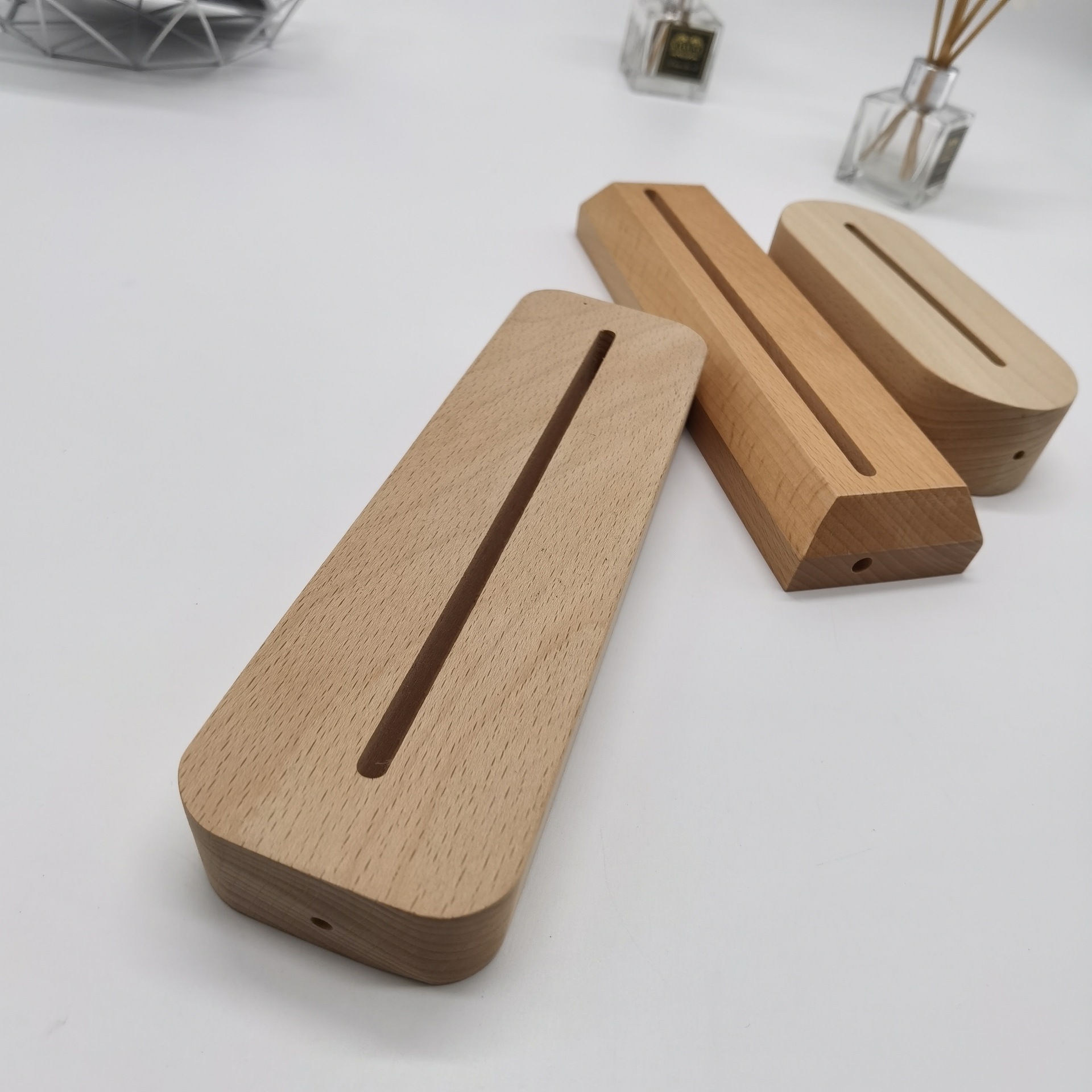 木质工艺定制实木发光底座 木制工艺品配件 光滑无刺台灯实木底座