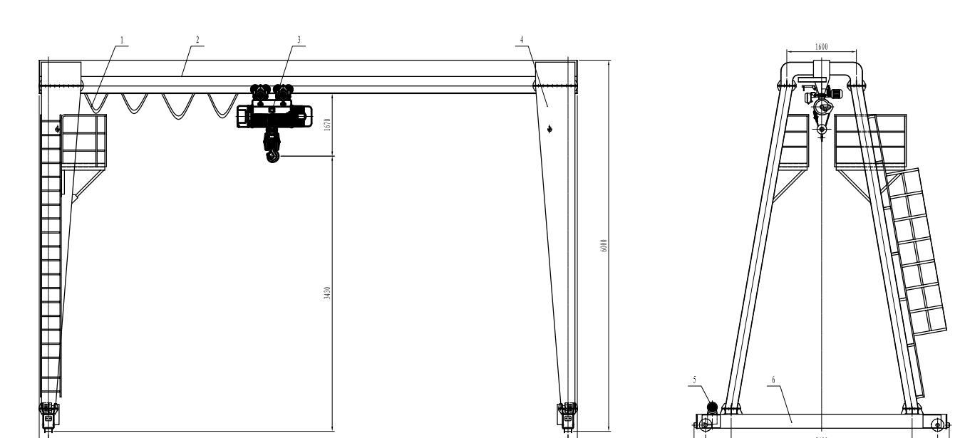 mh型10吨电动葫芦门式起重机 箱型/桁架葫芦龙门起重机/龙门吊
