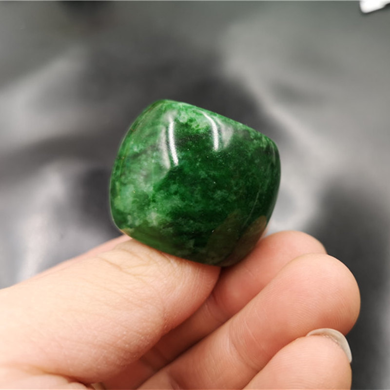 玛瑙巷干青铁龙生翠玉扳指男款弧形干青玉指环戒指