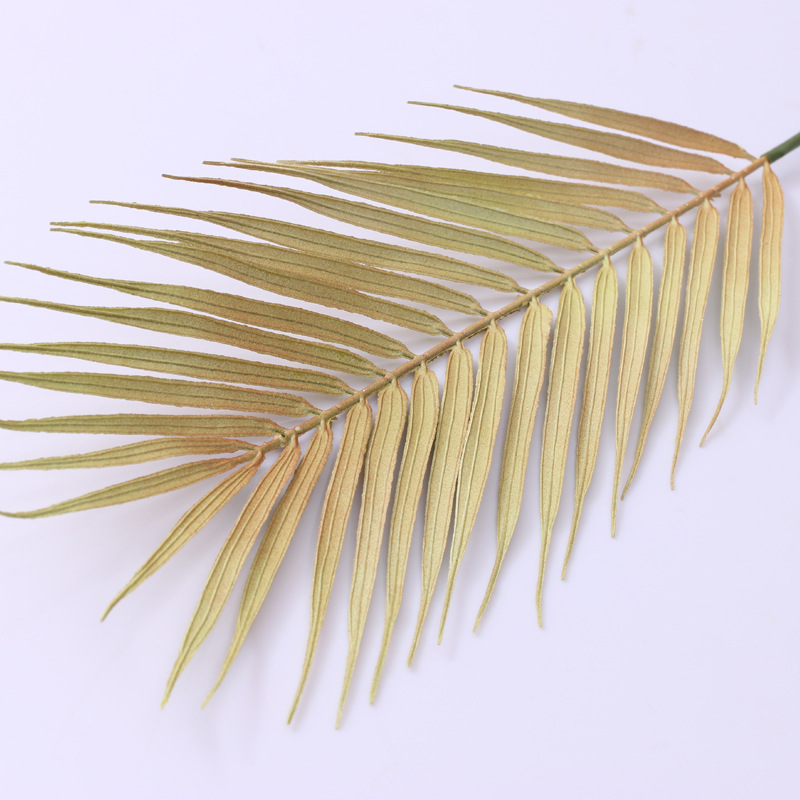 Nordic Style Single Plastic Simulation Plant Areca Palm Leaves Sago Cycas Coconut Leaves Wall Decorative Plant Palm Leaf