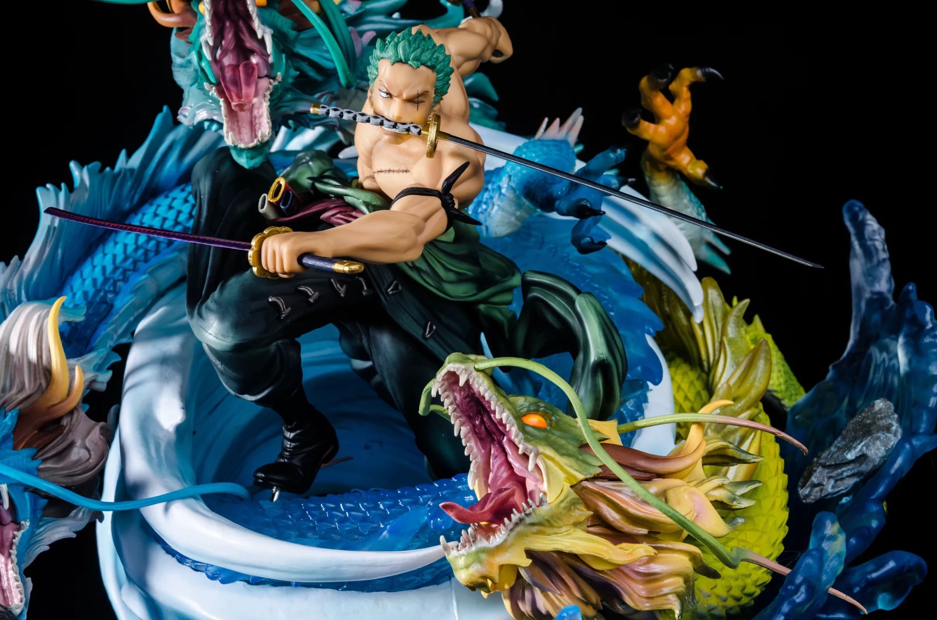 海贼gk 三龙 龙卷风 黑珍珠改 超巨大 雕像模型盒装手办批发