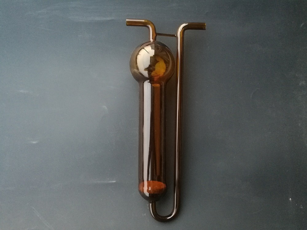 小型气泡吸收管大气采样吸收管气泡棕色多孔玻板吸收管空气收集器