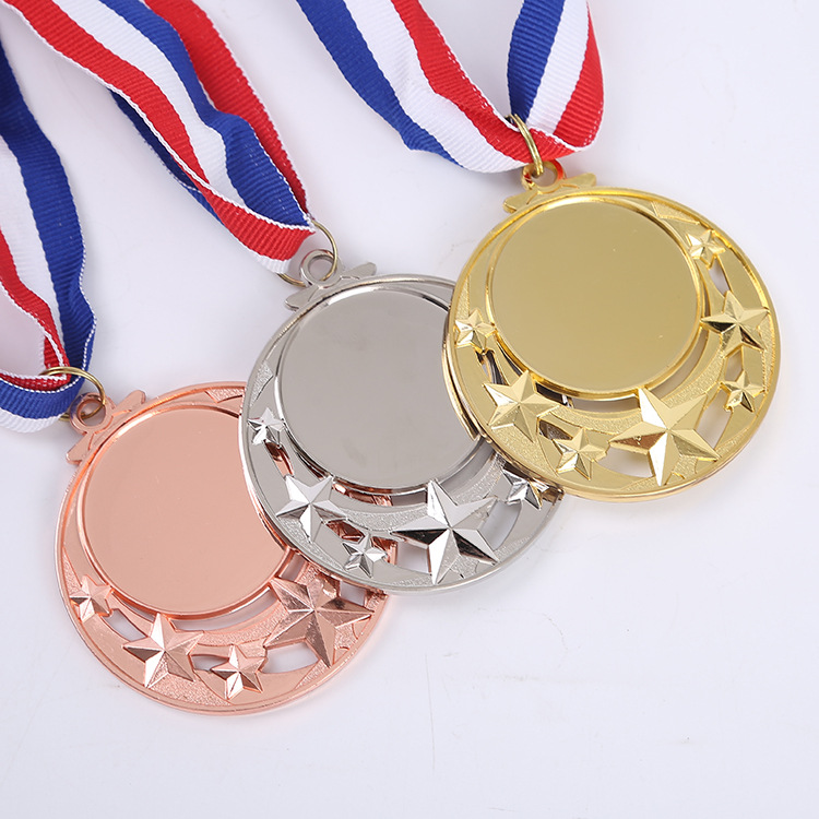 Wholesale Games Medal Blank Zinc Alloy Belongs to Sports Gold Medal School Unit Honor Medal Listing Souvenir