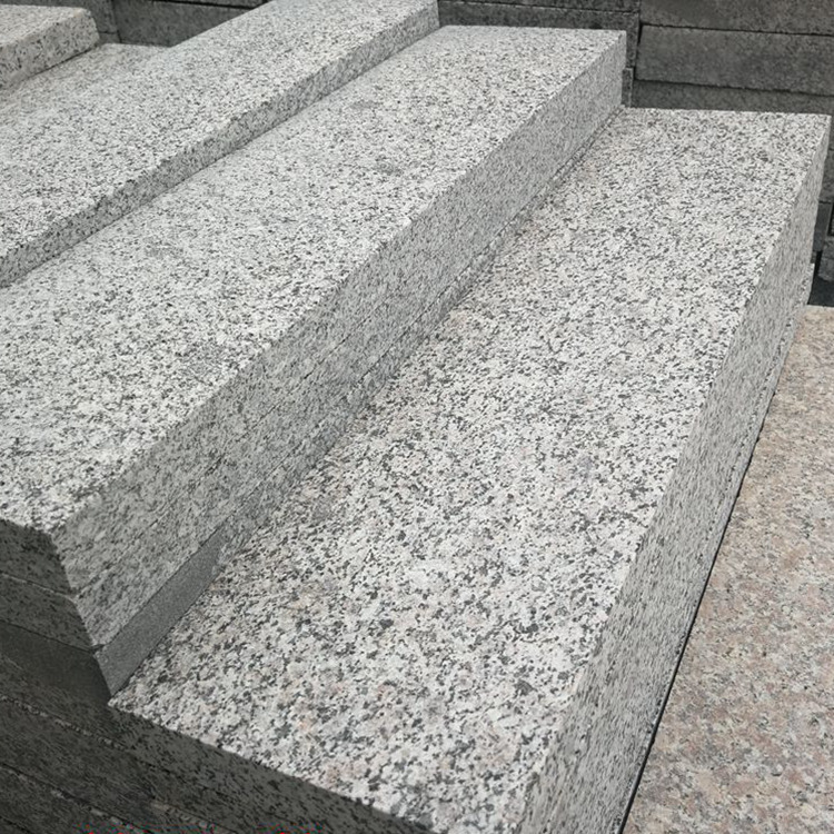 火烧面芝麻灰花岗岩平石 浅灰麻平缘石 灰色路平石 平侧石材图片