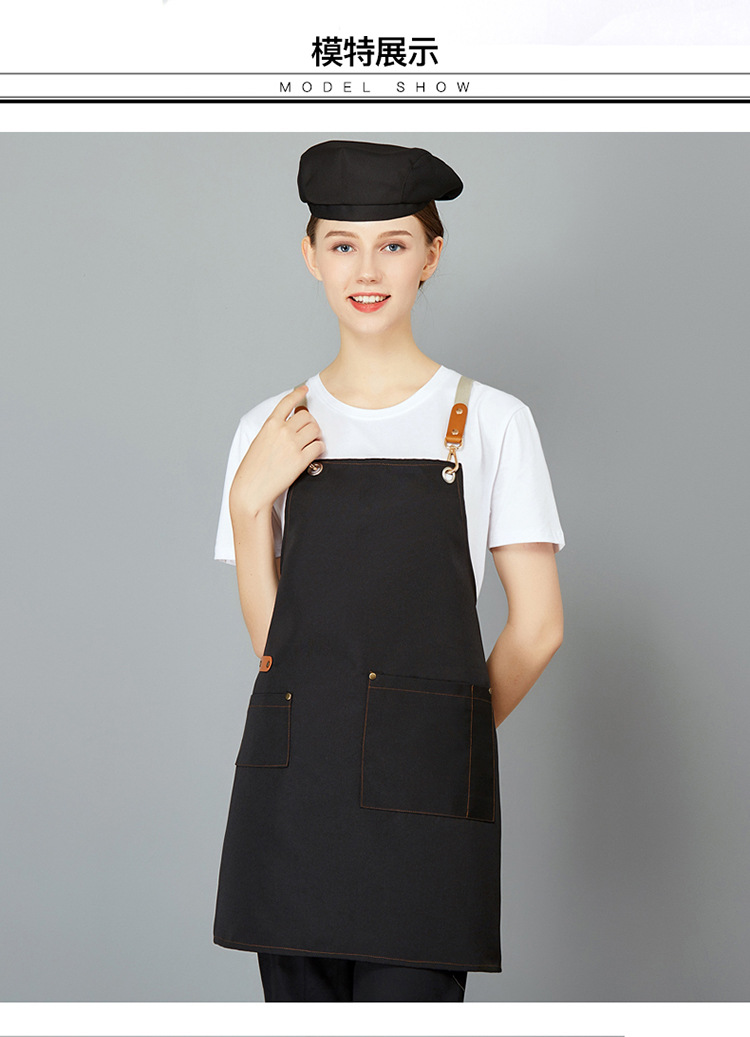 牛仔围裙定制定做工作服女服务员时尚防油儿童家用纯棉厨房奶茶店
